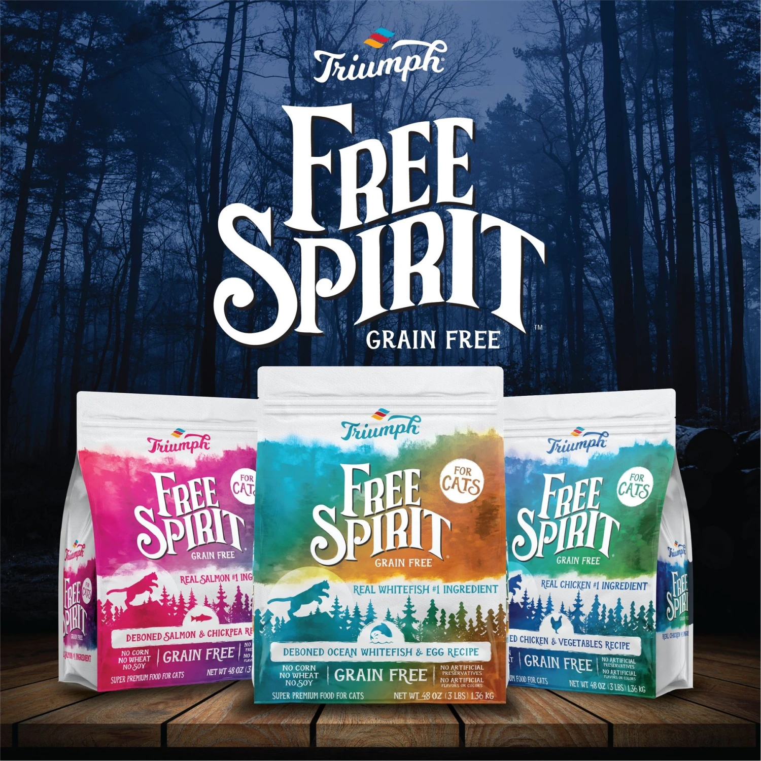Triumph Free Spirit Deboned Ocean Whitefish & Egg Recipe Dry Cat Food 8 Triumph Free Spirit Deboned Ocean Whitefish & Egg Recipe Dry Cat Food - Image 6