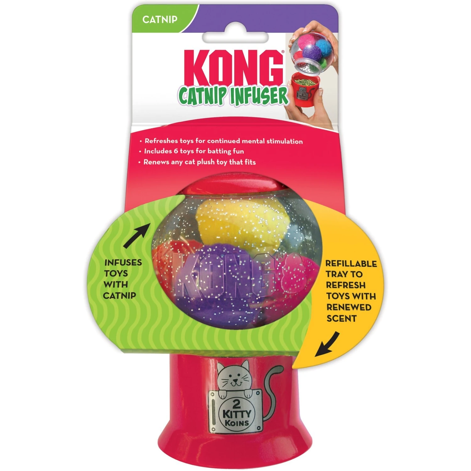 KONG Catnip Infuser Plush Cat Toy With Catnip 6 KONG Catnip Infuser Plush Cat Toy With Catnip - Image 4