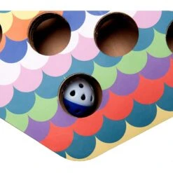 FurHaven Busy Box Corrugated Hexagon Cat Scratcher Toy With Catnip -Furry Friends 263110 PT3. AC SS1800 V1612393327