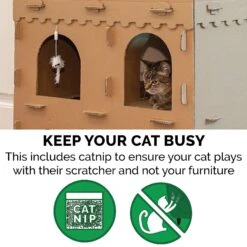 Tiger Tough Castle Playground Corrugated Cat Scratcher -Furry Friends 263118 PT5. AC SS1800 V1627005727