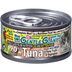 Gentle Giants Natural Non-GMO Tuna Grain-Free Cat & Kitten Canned Cat Food, 3-oz, Case Of 24