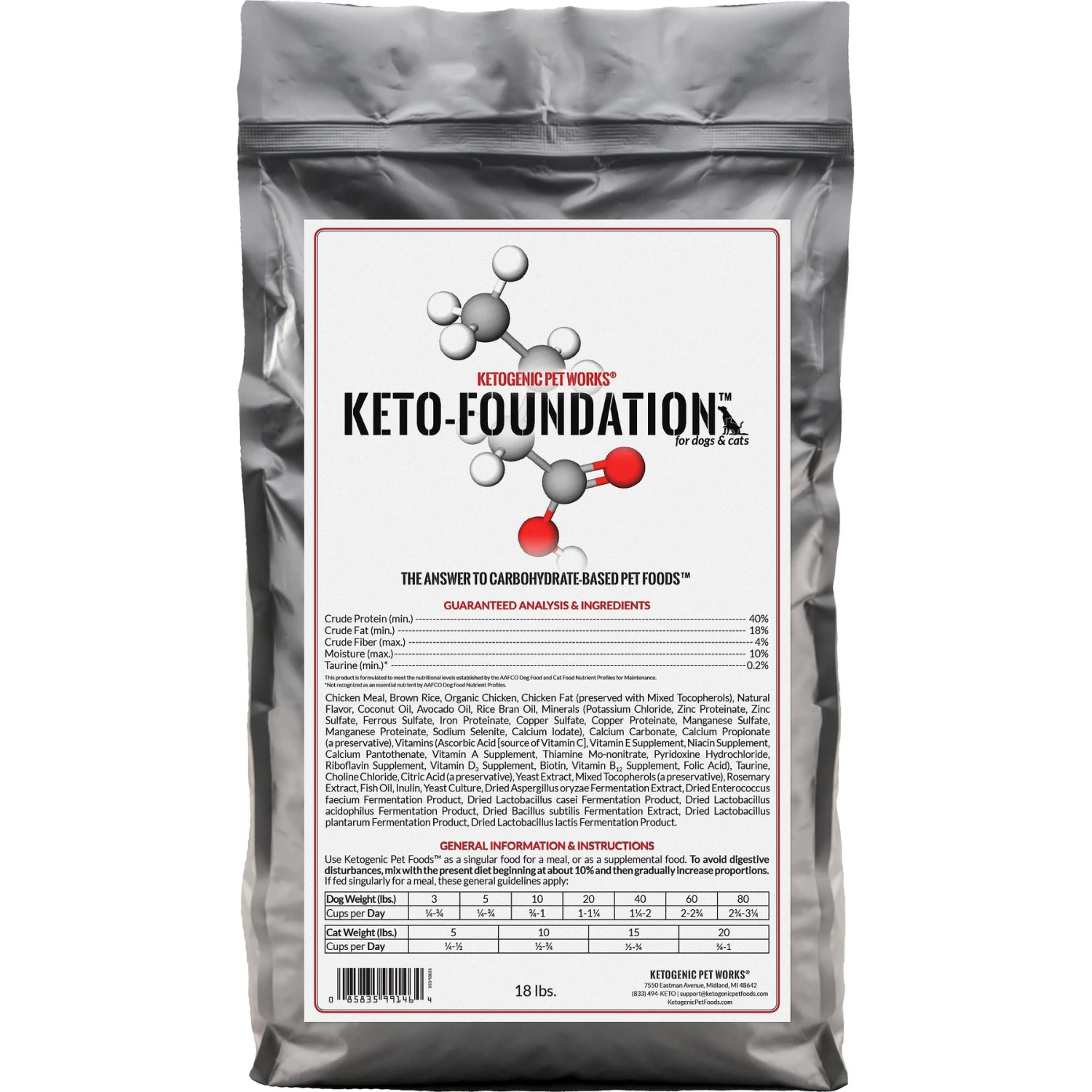 Ketogenic Pet Food Keto Foundation Dog & Cat Dry Food, 18-lb Bag 3 Ketogenic Pet Food Keto Foundation Dog & Cat Dry Food, 18-lb Bag