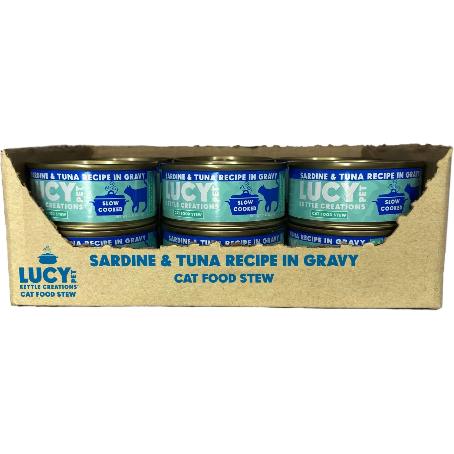 Lucy Pet Products Kettle Creations Sardine & Tuna Recipe In Gravy Wet Cat Food, 2.47-oz Can, Case Of 12 4 Lucy Pet Products Kettle Creations Sardine & Tuna Recipe In Gravy Wet Cat Food, 2.47-oz Can, Case Of 12 - Image 2