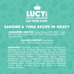 Lucy Pet Products Kettle Creations Sardine & Tuna Recipe In Gravy Wet Cat Food, 2.47-oz Can, Case Of 12 13 Lucy Pet Products Kettle Creations Sardine & Tuna Recipe In Gravy Wet Cat Food, 2.47-oz Can, Case Of 12 -Furry Friends 263500 PT4. AC SS1800 V1607438895