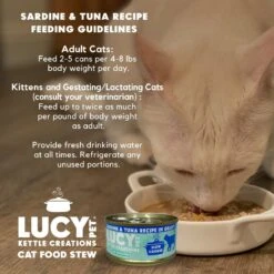 Lucy Pet Products Kettle Creations Sardine & Tuna Recipe In Gravy Wet Cat Food, 2.47-oz Can, Case Of 12 14 Lucy Pet Products Kettle Creations Sardine & Tuna Recipe In Gravy Wet Cat Food, 2.47-oz Can, Case Of 12 -Furry Friends 263500 PT5. AC SS1800 V1607439501