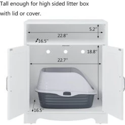 Unipaws Enclosed Cat Litter Box -Furry Friends 263521 PT2. AC SS1800 V1607563352