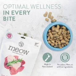 The New Zealand Natural Pet Food Co. Meow Beef & Hoki Grain-Free Freeze-Dried Cat Food, 9-oz Bag -Furry Friends 263623 PT4. AC SS1800 V1608268348