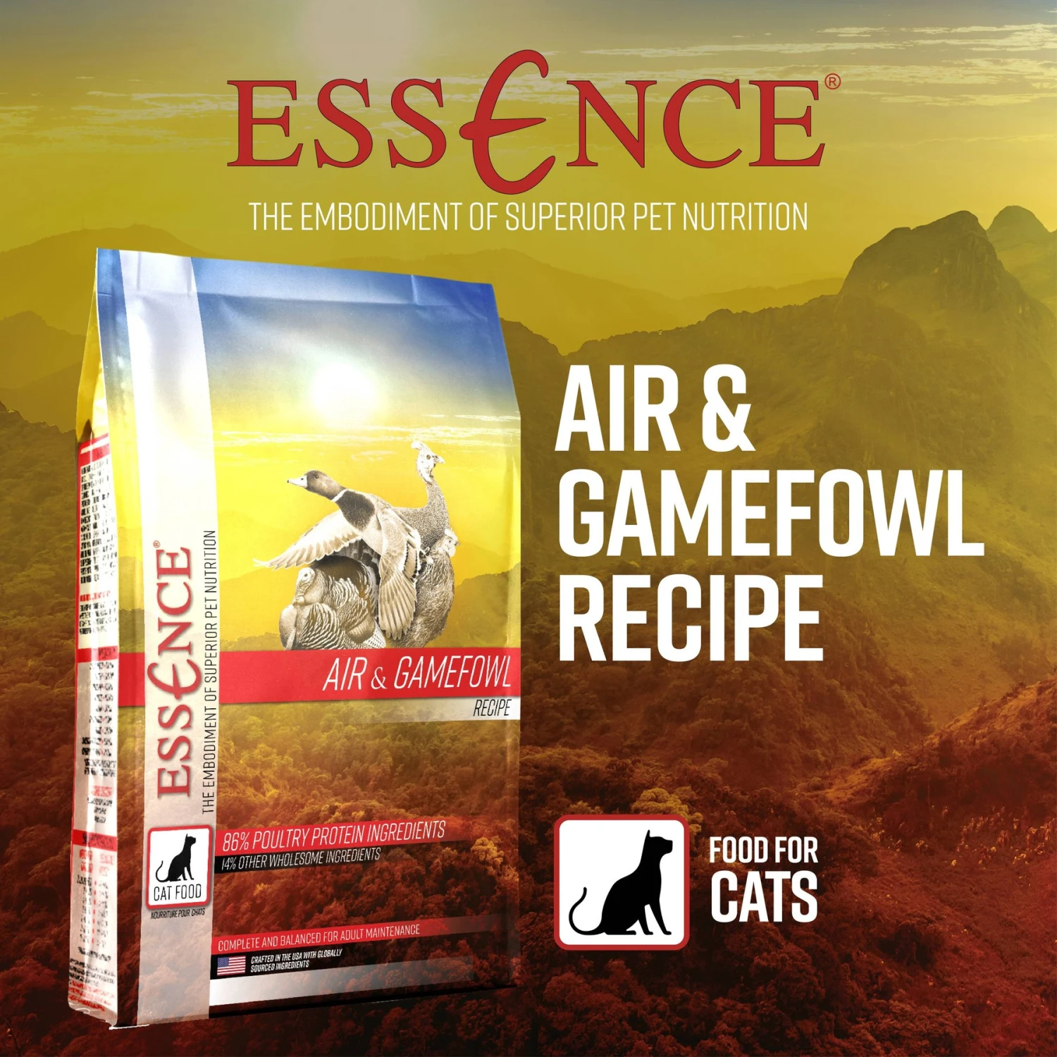 Essence Air & Gamefowl Recipe Grain-Free Dry Cat Food 3 Essence Air & Gamefowl Recipe Grain-Free Dry Cat Food