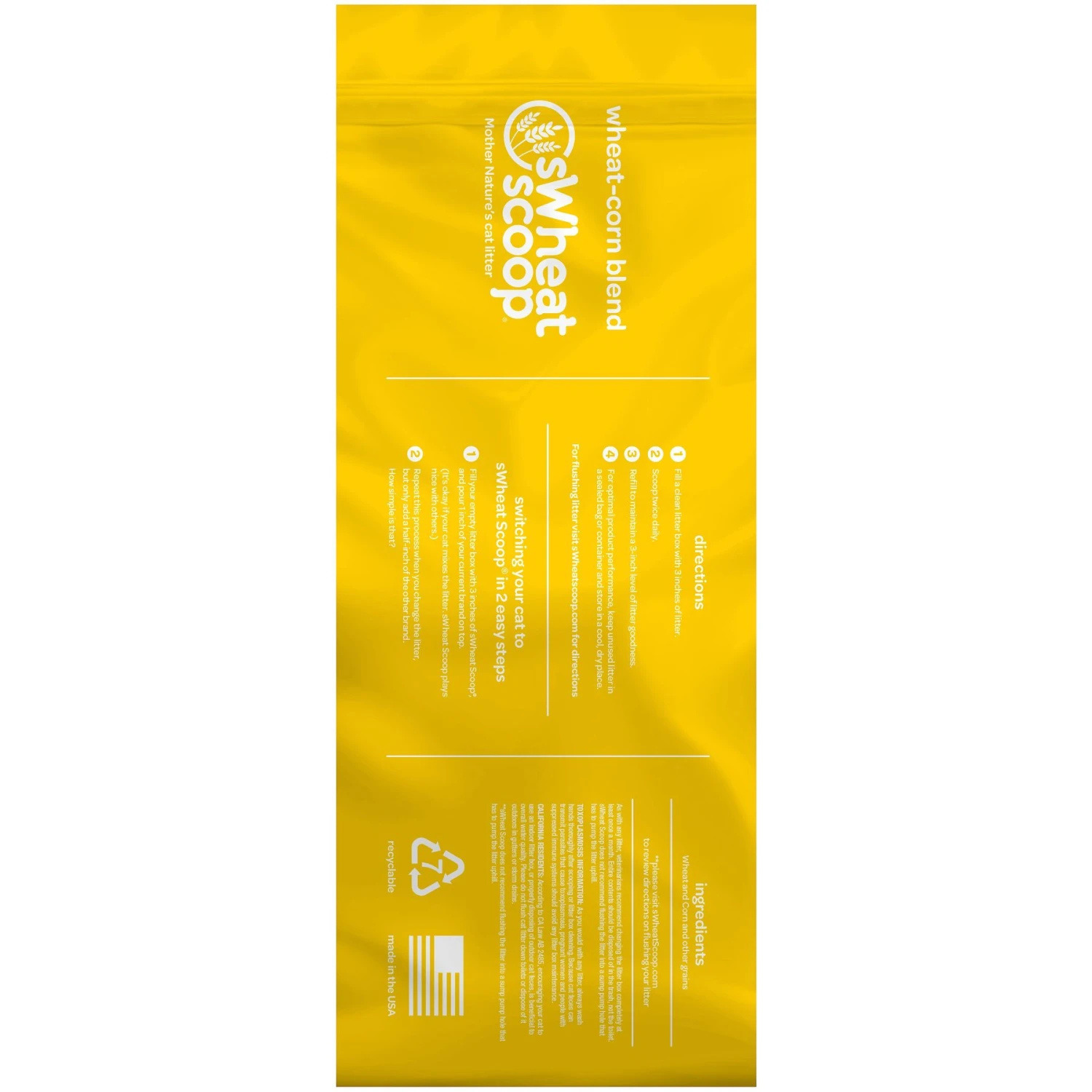 SWheat Scoop Easy Maintenance Clumping Wheat-Corn Cat Litter 5 SWheat Scoop Easy Maintenance Clumping Wheat-Corn Cat Litter - Image 3