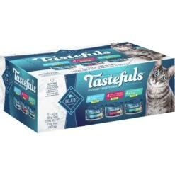 Blue Buffalo Tastefuls Tuna, Chicken, Fish & Shrimp Entrées Variety Pack Flaked Wet Cat Food