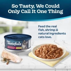 Blue Buffalo Tastefuls Fish & Shrimp Entrée In Gravy Flaked Wet Cat Food -Furry Friends 264529 PT2. AC SS1800 V1630735313