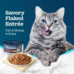 Blue Buffalo Tastefuls Fish & Shrimp Entrée In Gravy Flaked Wet Cat Food -Furry Friends 264529 PT3. AC SS1800 V1630738049