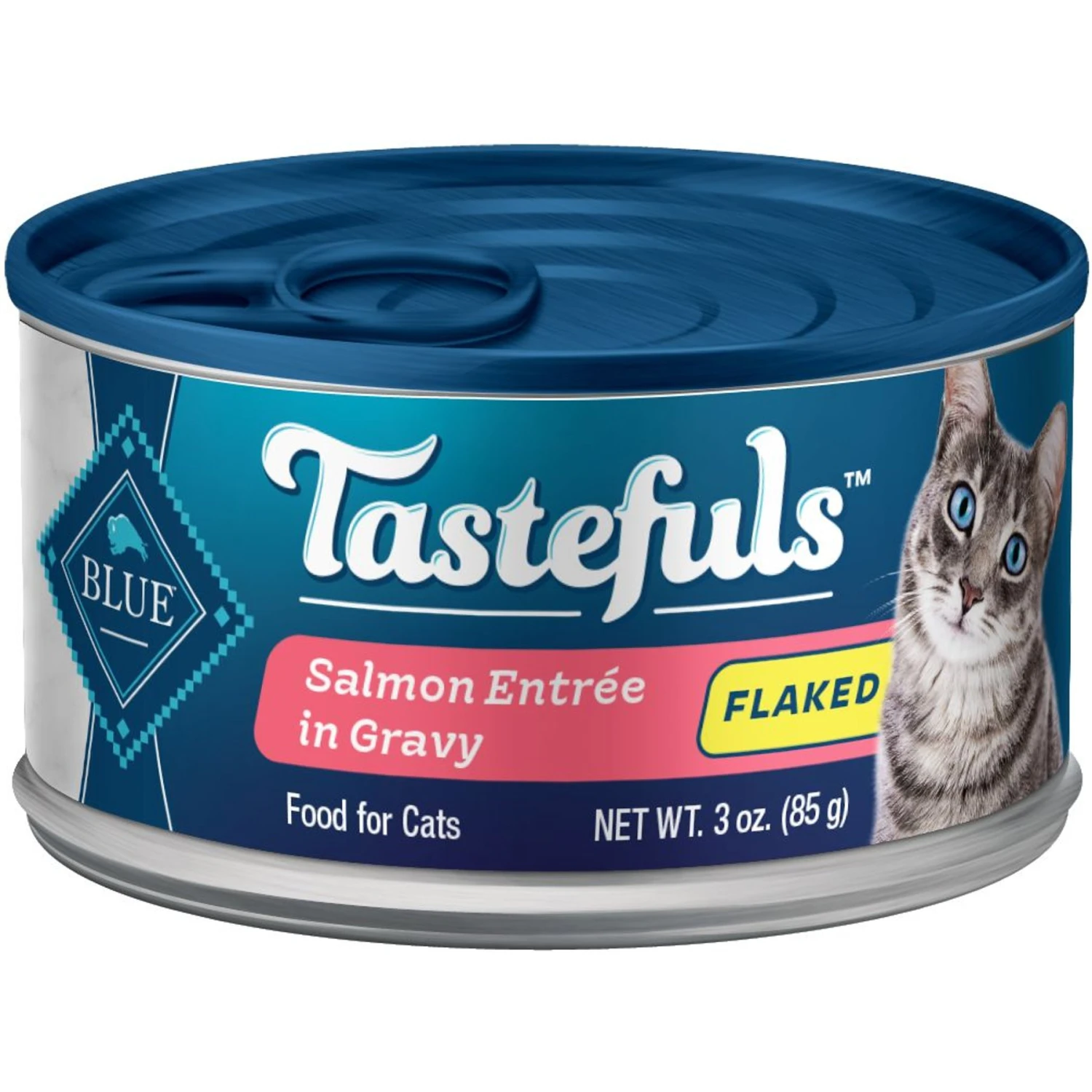 Blue Buffalo Tastefuls Salmon Entrée In Gravy Flaked Wet Cat Food, 3-oz Can, Case Of 24 3 Blue Buffalo Tastefuls Salmon Entrée In Gravy Flaked Wet Cat Food, 3-oz Can, Case Of 24