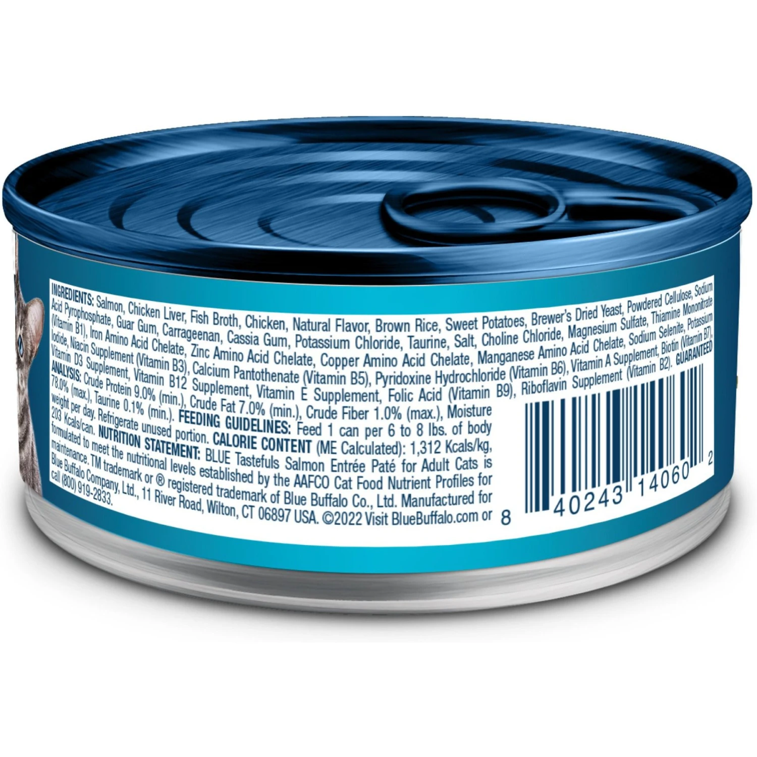 Blue Buffalo Tastefuls Salmon Entrée Pate Wet Cat Food 4 Blue Buffalo Tastefuls Salmon Entrée Pate Wet Cat Food - Image 2