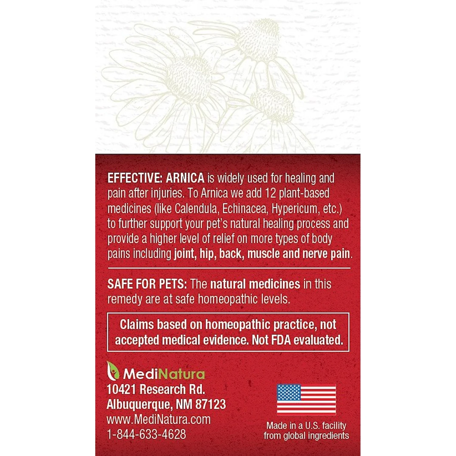 MediNatura T-Relief Arnica +12 Homeopathic Medicine For Pain For Cats 6 MediNatura T-Relief Arnica +12 Homeopathic Medicine For Pain For Cats - Image 4