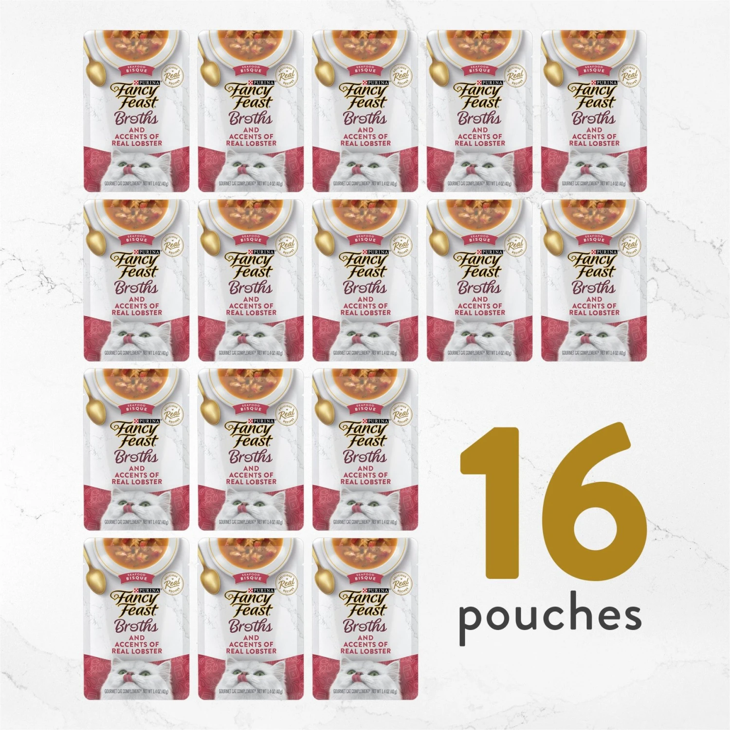 Fancy Feast Broths Seafood Bisque & Accents Of Real Lobster Grain-Free Cat Food Topper 9 Fancy Feast Broths Seafood Bisque & Accents Of Real Lobster Grain-Free Cat Food Topper - Image 7