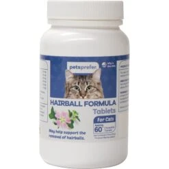 PetsPrefer Hairball Control Chicken Flavor Tablet Cat Supplement, 60 Count