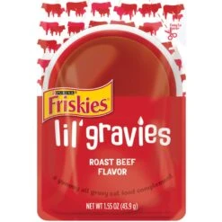Friskies Lil' Gravies Roast Beef Flavor Cat Food Complement