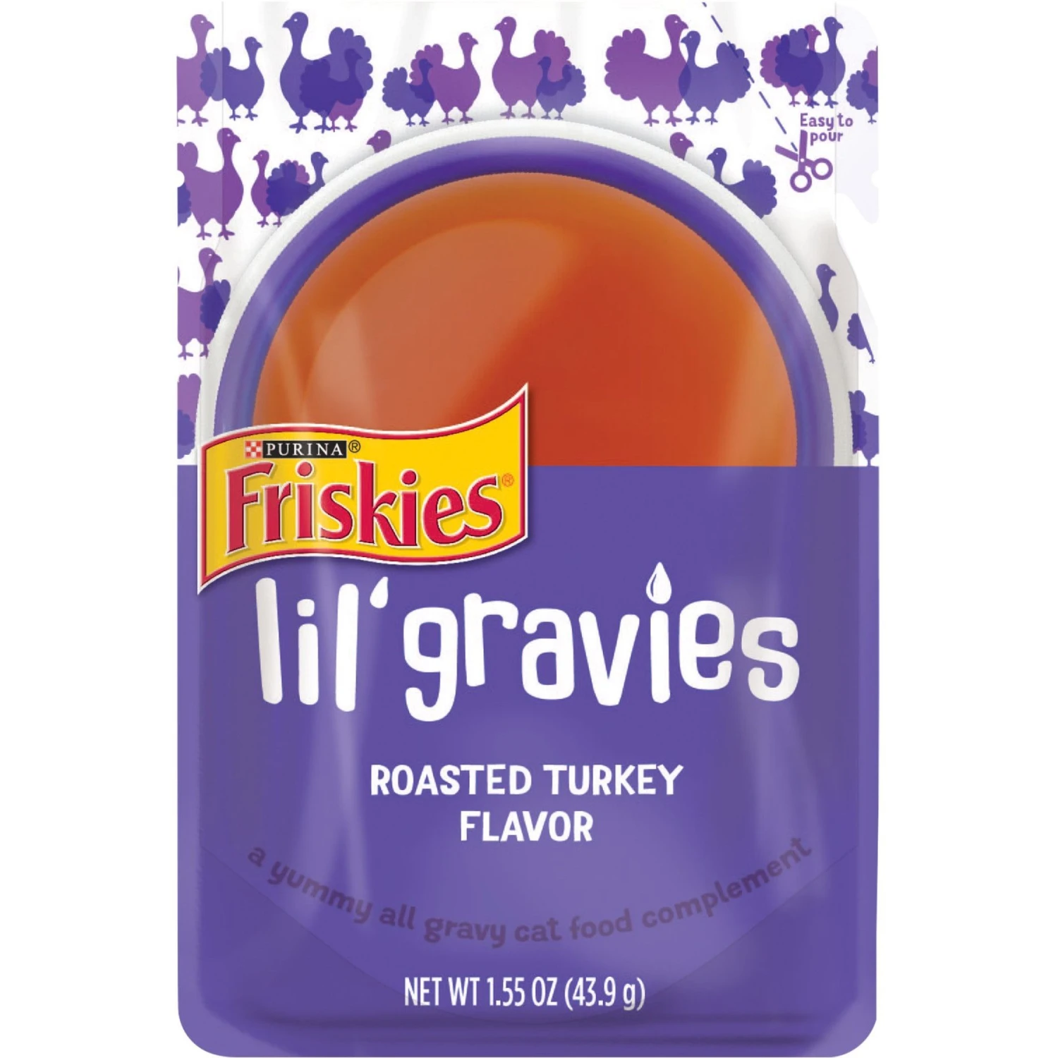 Friskies Lil' Gravies Roasted Turkey Flavor Cat Food Complement 3 Friskies Lil' Gravies Roasted Turkey Flavor Cat Food Complement