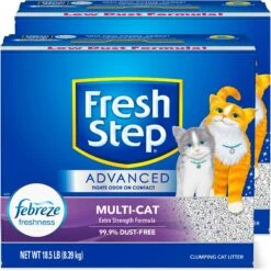 Fresh Step Advanced Multi-Cat Febreze Freshness Scented Clumping Clay Cat Litter, 18.5-lb Box 17 Fresh Step Advanced Multi-Cat Febreze Freshness Scented Clumping Clay Cat Litter, 18.5-lb Box -Furry Friends 266338 PT6. AC SS1800 V1694464644
