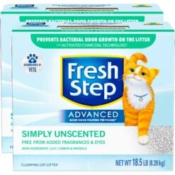 Fresh Step Advanced Simply Unscented Clumping Clay Cat Litter, 18.5-lb Box -Furry Friends 266344 PT6. AC SS1800 V1694455091