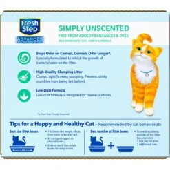 Fresh Step Advanced Simply Unscented Clumping Clay Cat Litter, 18.5-lb Box -Furry Friends 266344 PT7. AC SS1800 V1694464705