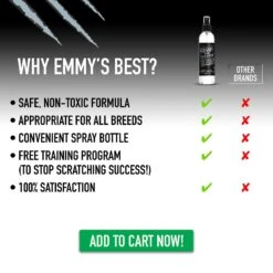 Emmy's Best Pet Products Stop The Scratch Max Strength Cat Scratch Deterrent Spray, 8-oz Bottle -Furry Friends 266643 PT2. AC SS1800 V1610826318
