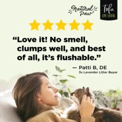 Natural Paw Unscented Tofu Cat Litter, 4.5-lb Bag, Case Of 4 -Furry Friends 267412 PT6. AC SS1800 V1646793142