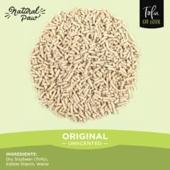 Natural Paw Unscented Tofu Cat Litter, 4.5-lb Bag, Case Of 4 -Furry Friends 267412 PT7. AC SS1800 V1646780054