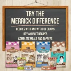 Merrick Purrfect Bistro Healthy Grains Real Salmon + Brown Rice Recipe Adult Dry Cat Food -Furry Friends 267433 PT8. AC SS1800 V1632795411