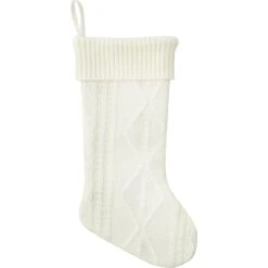 Furry Friends 9 Frisco Cream Cable Knit Pet Stocking, One Size