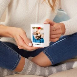 Frisco Minimalistic Woof White Personalized Coffee Mug, 15-oz -Furry Friends 277075 PT3. AC SS1800 V1629147725