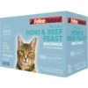 Feline Natural Hoki & Beef Feast Grain-Free Wet Cat Food, 3-oz Pouch, Case Of 12 -Furry Friends 277490 MAIN. AC SS1800 V1628699781