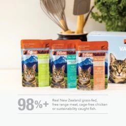 Feline Natural Hoki & Beef Feast Grain-Free Wet Cat Food, 3-oz Pouch, Case Of 12 -Furry Friends 277490 PT1. AC SS1800 V1628703097