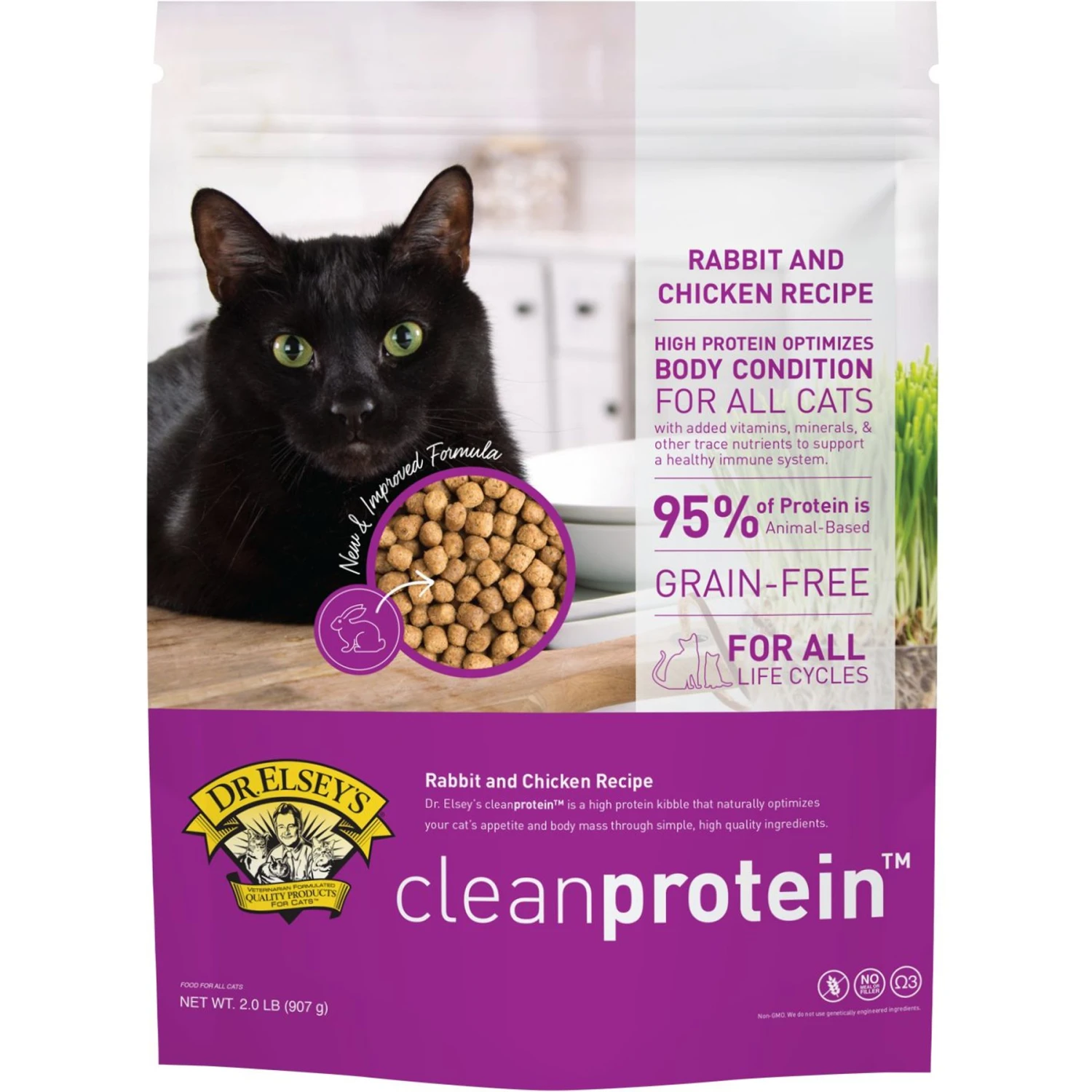 Dr. Elsey's Cleanprotein Rabbit Kibble Cat Dry Food 3 Dr. Elsey's Cleanprotein Rabbit Kibble Cat Dry Food