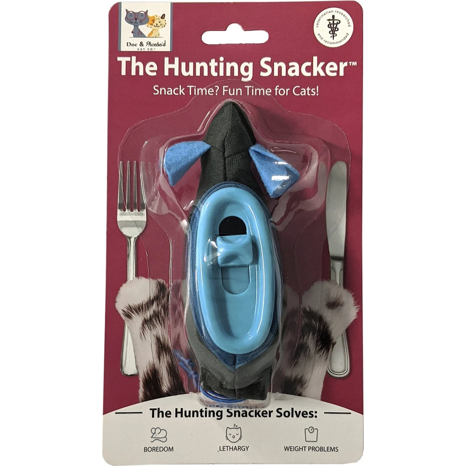 Doc & Phoebe's Cat Co. The Hunting Snacker Interactive Cat Treat Toy, Blue 4 Doc & Phoebe's Cat Co. The Hunting Snacker Interactive Cat Treat Toy, Blue - Image 2