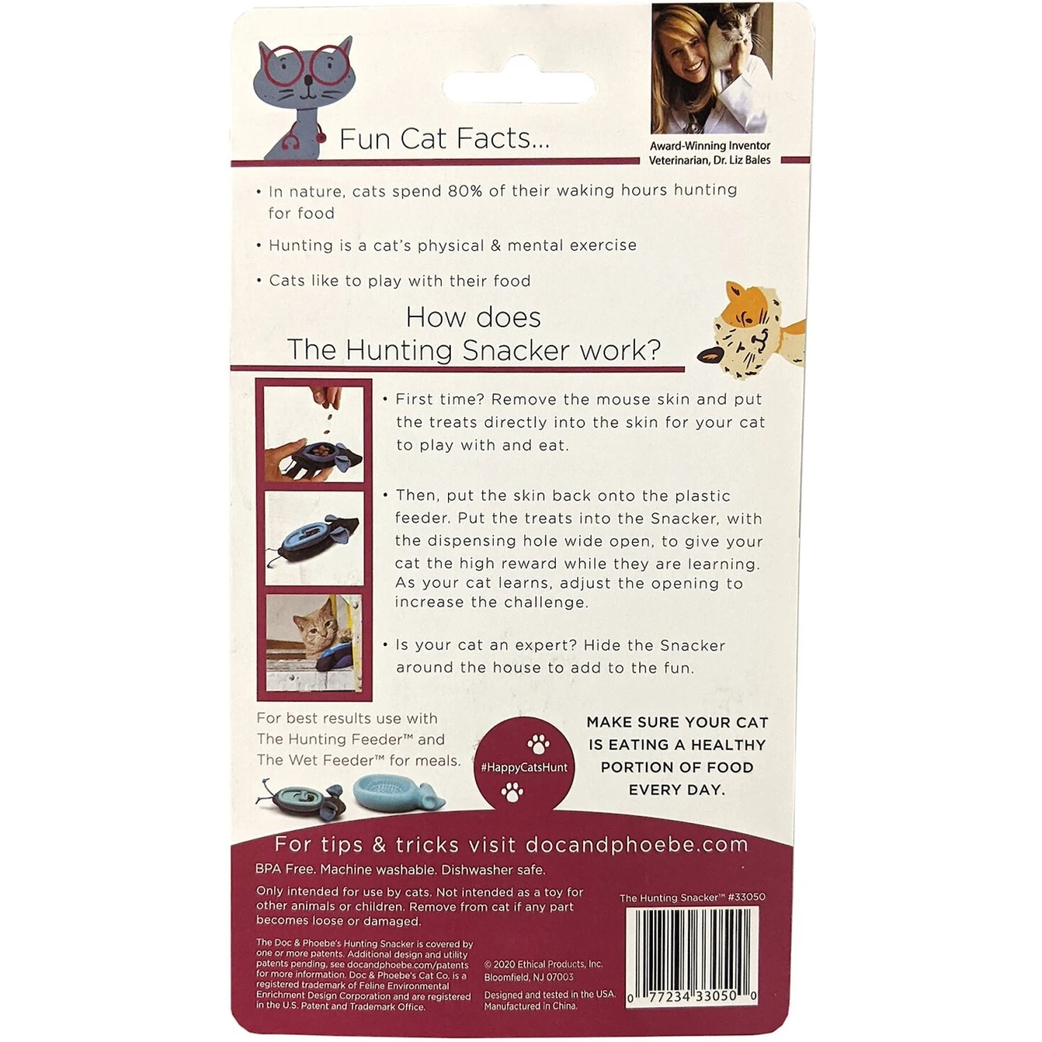 Doc & Phoebe's Cat Co. The Hunting Snacker Interactive Cat Treat Toy, Blue 5 Doc & Phoebe's Cat Co. The Hunting Snacker Interactive Cat Treat Toy, Blue - Image 3