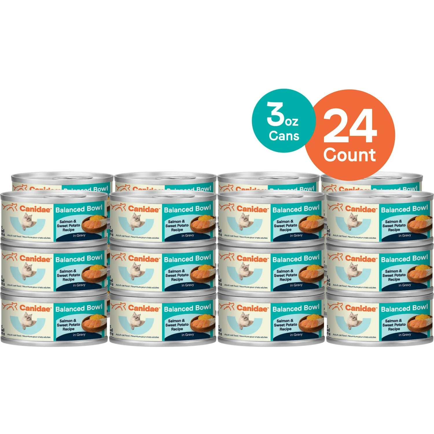 CANIDAE Balanced Bowl Salmon & Sweet Potato Recipe In Gravy Wet Cat Food, 3-oz Can, Case Of 24 5 CANIDAE Balanced Bowl Salmon & Sweet Potato Recipe In Gravy Wet Cat Food, 3-oz Can, Case Of 24 - Image 3