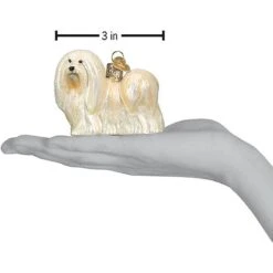 Old World Christmas Lhaso Apso Glass Tree Ornament -Furry Friends 280305 PT4. AC SS1800 V1615845475