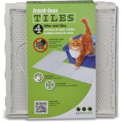 Van Ness Trackless Cat Litter Mat Tiles -Furry Friends 280408 PT2. AC SS1800 V1615932455