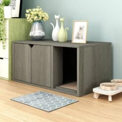 Way Basics ZBoard Paperboard Modern Enclosed Cat Litter Box -Furry Friends 280425 PT2. AC SS1800 V1690291566