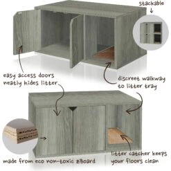 Way Basics ZBoard Paperboard Modern Enclosed Cat Litter Box -Furry Friends 280425 PT3. AC SS1800 V1690291580