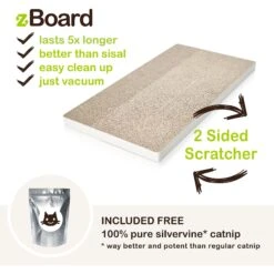 Way Basics ZBoard Paperboard Simple Scratcher Cat Toy -Furry Friends 280452 PT3. AC SS1800 V1616453237