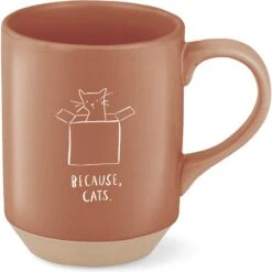 Furry Friends 7 Fringe Studio "Because Cats" Stoneware Mug, 12-oz