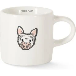 Fringe Studio "BFF Yorkie" Mini Ceramic Mug, 2-oz