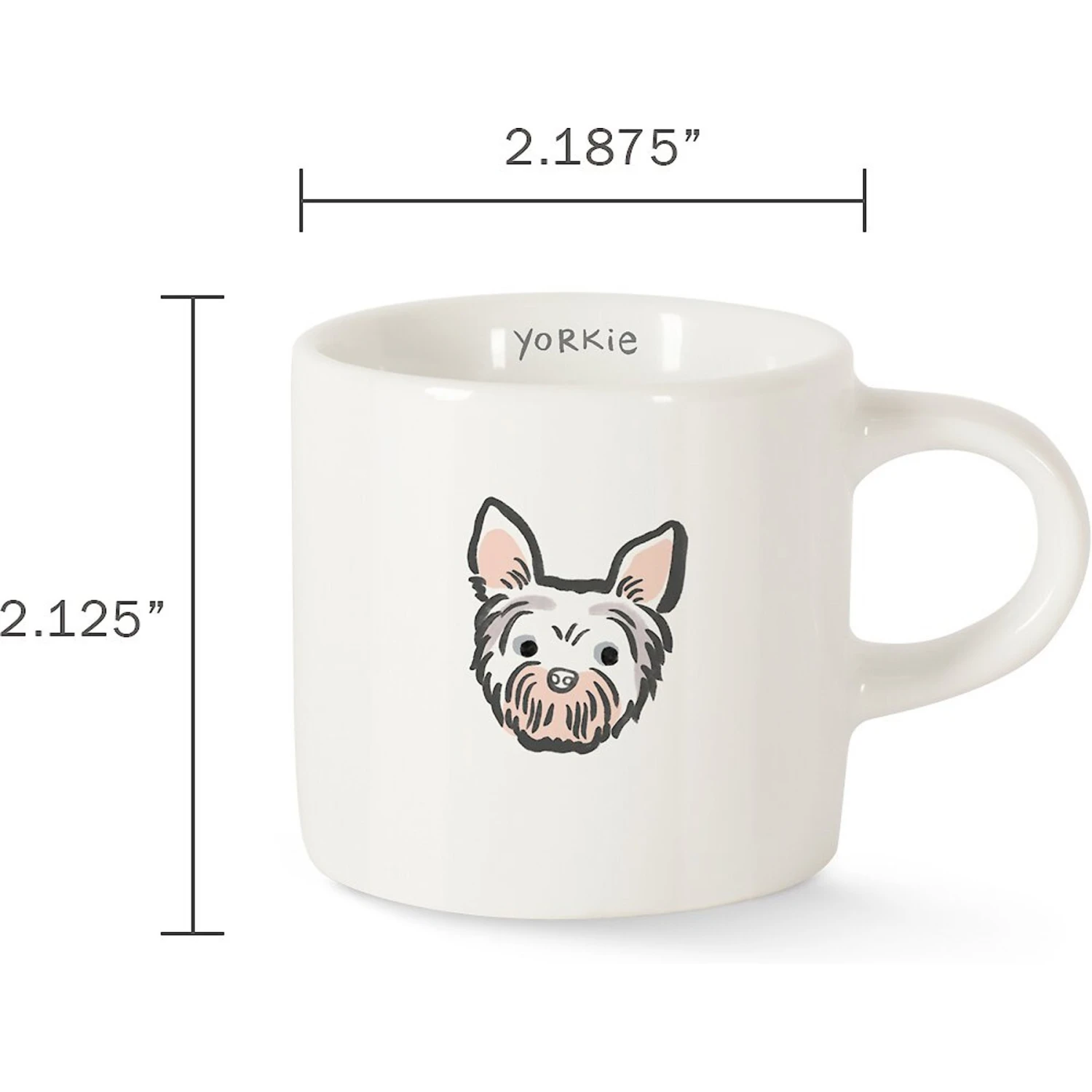 Fringe Studio "BFF Yorkie" Mini Ceramic Mug, 2-oz 4 Fringe Studio "BFF Yorkie" Mini Ceramic Mug, 2-oz - Image 2