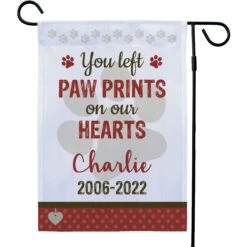 Frisco Personalized Double Sided Printed Memorial Paw Prints Garden Flag 13 Frisco Personalized Double Sided Printed Memorial Paw Prints Garden Flag -Furry Friends 287077 PT3. AC SS1800 V1663871056