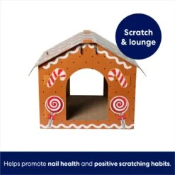 Frisco Holiday Gingerbread House Cardboard Cat House Cat Toy 10 Frisco Holiday Gingerbread House Cardboard Cat House Cat Toy -Furry Friends 287289 PT2. AC SS1800 V1695044346