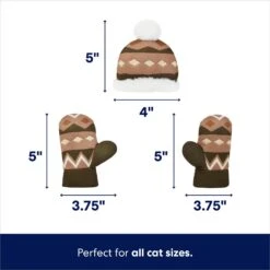 Frisco Mittens & Hat Plush Cat Toy With Catnip, 3 Count -Furry Friends 287361 PT1. AC SS1800 V1694812401