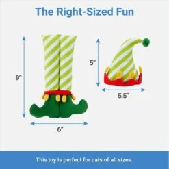 Frisco Holiday Elf Legs & Hat Plush Cat Toy With Catnip, 2 Count 6 Frisco Holiday Elf Legs & Hat Plush Cat Toy With Catnip, 2 Count -Furry Friends 287365 PT1. AC SS1800 V1637704889